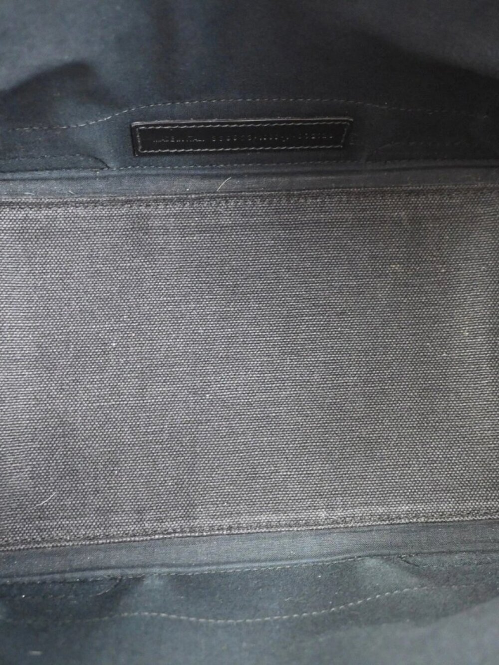 BALENCIAGA Navy Cabas S Hand Tote Bag Canvas Leather Black SHW Italy 65KC894 - Picture 10 of 13